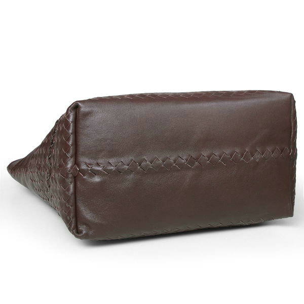 Bottega Veneta waxed leather tote 16053 coffee - Click Image to Close